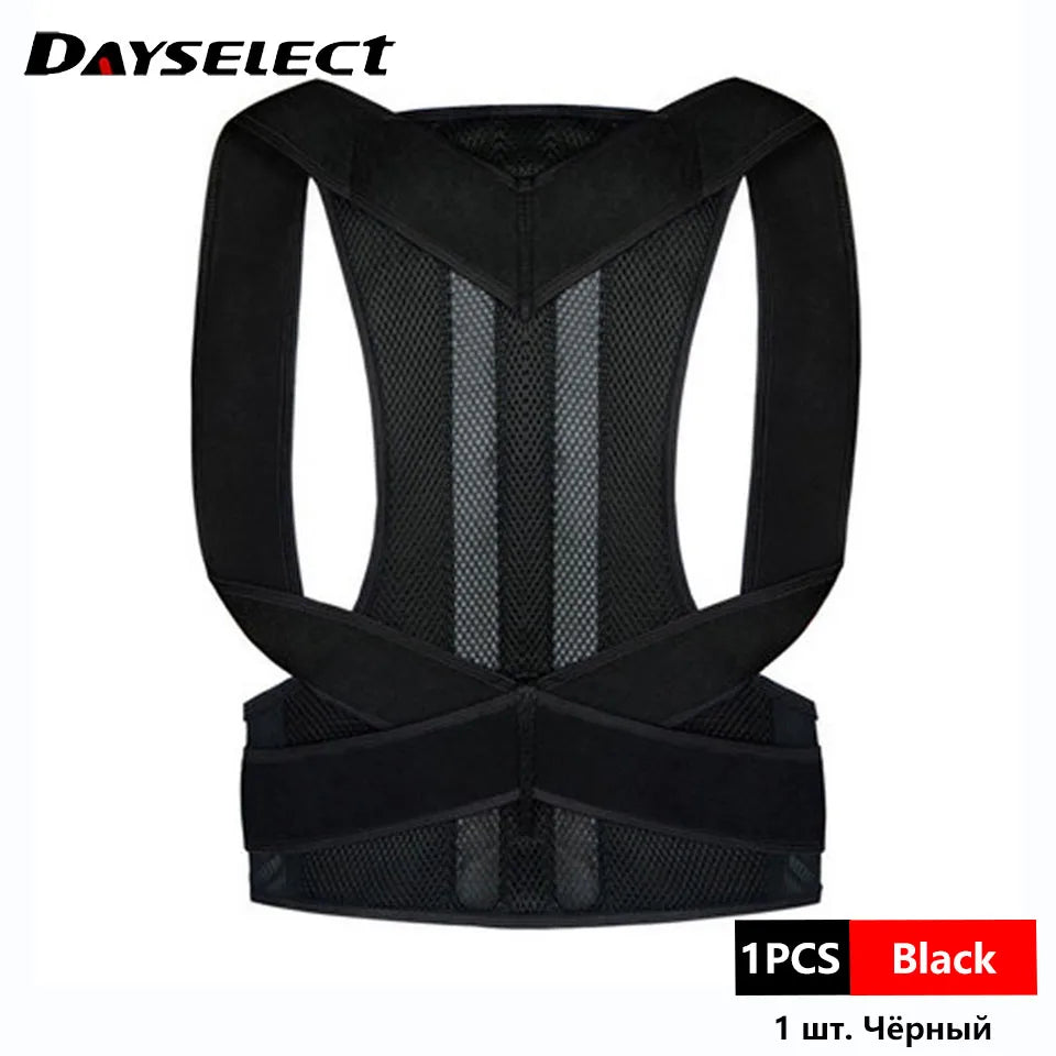 Adjustable Posture Corrector Back Brace for Clavicle Support and Alignment