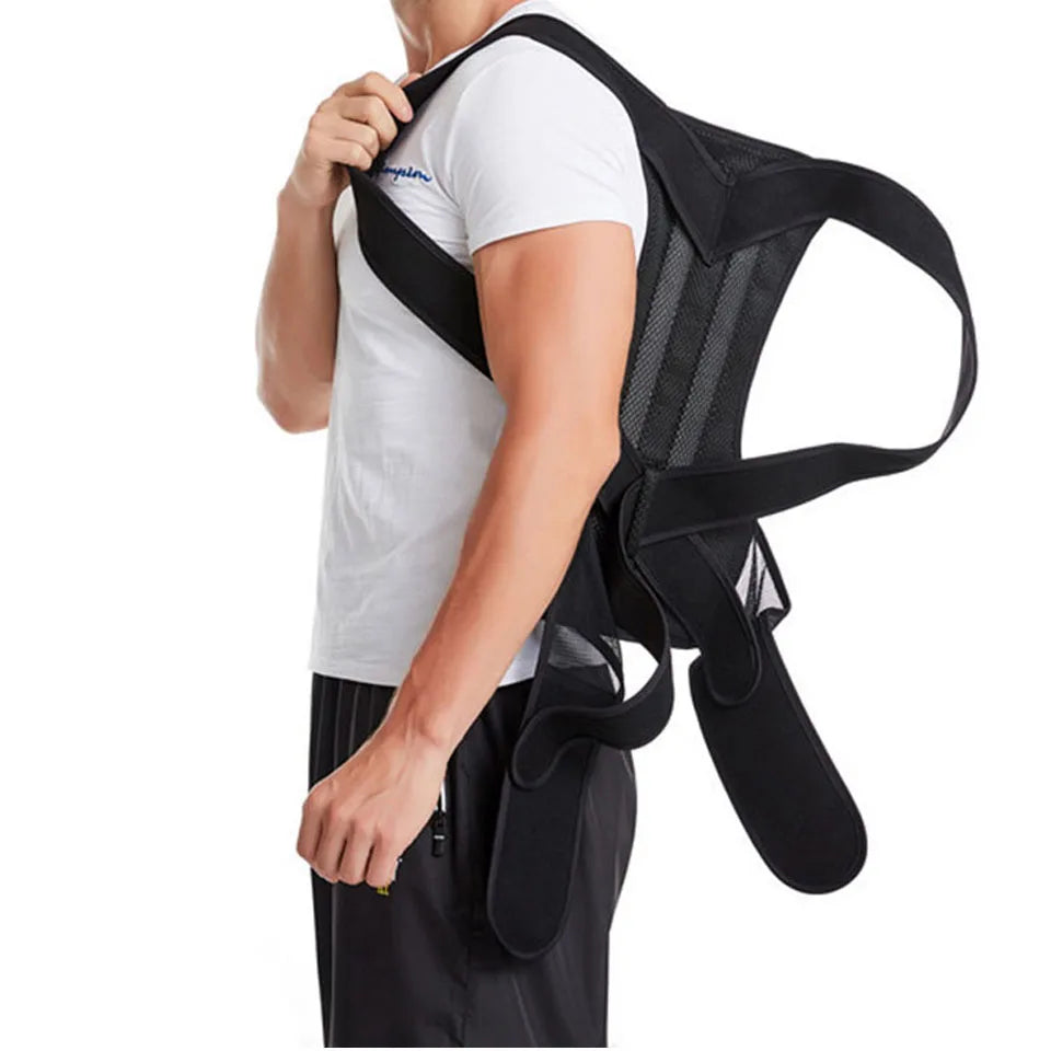 Adjustable Posture Corrector Back Brace for Clavicle Support and Alignment